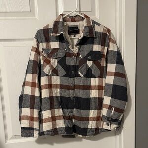 Silver Jeans Plaid Jacket - Black, Brown, White